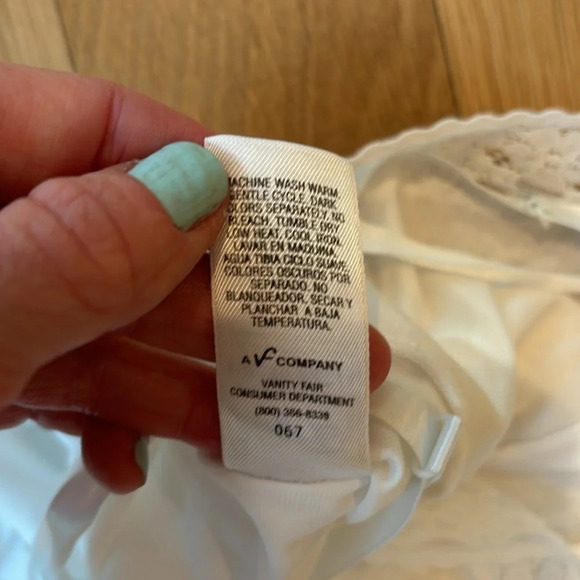Vtg Vanity Fair Slip White Lace Trim Size Medium - Picture 5 of 5